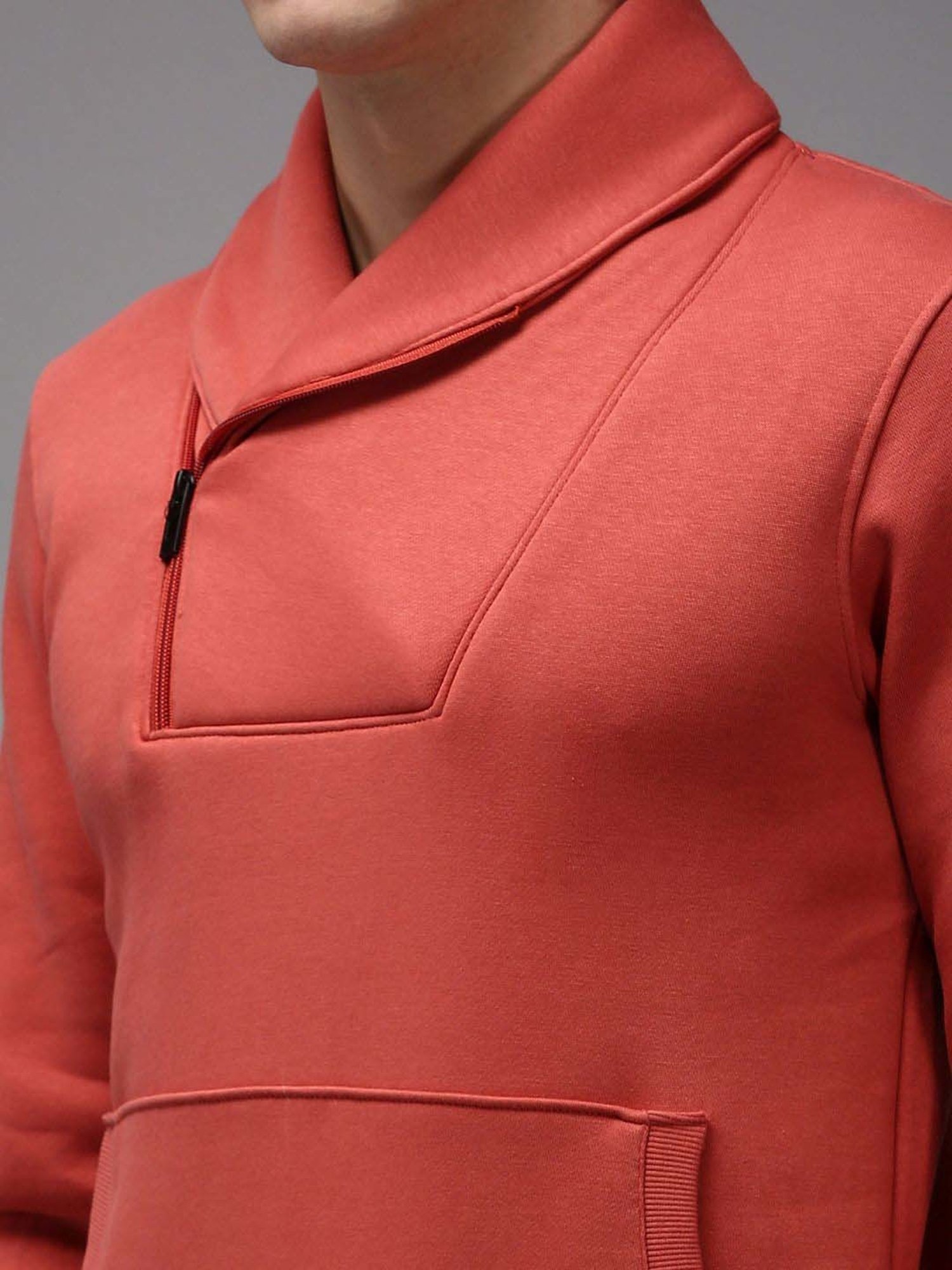 Showoff Rust Cotton Regular Fit Sweatshirt