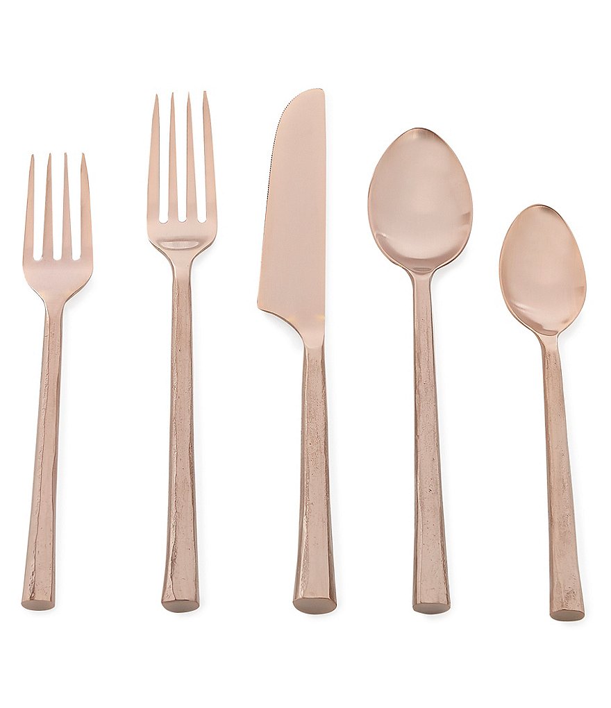 Southern Living Textured 20-Piece Stainless Steel Flatware Set