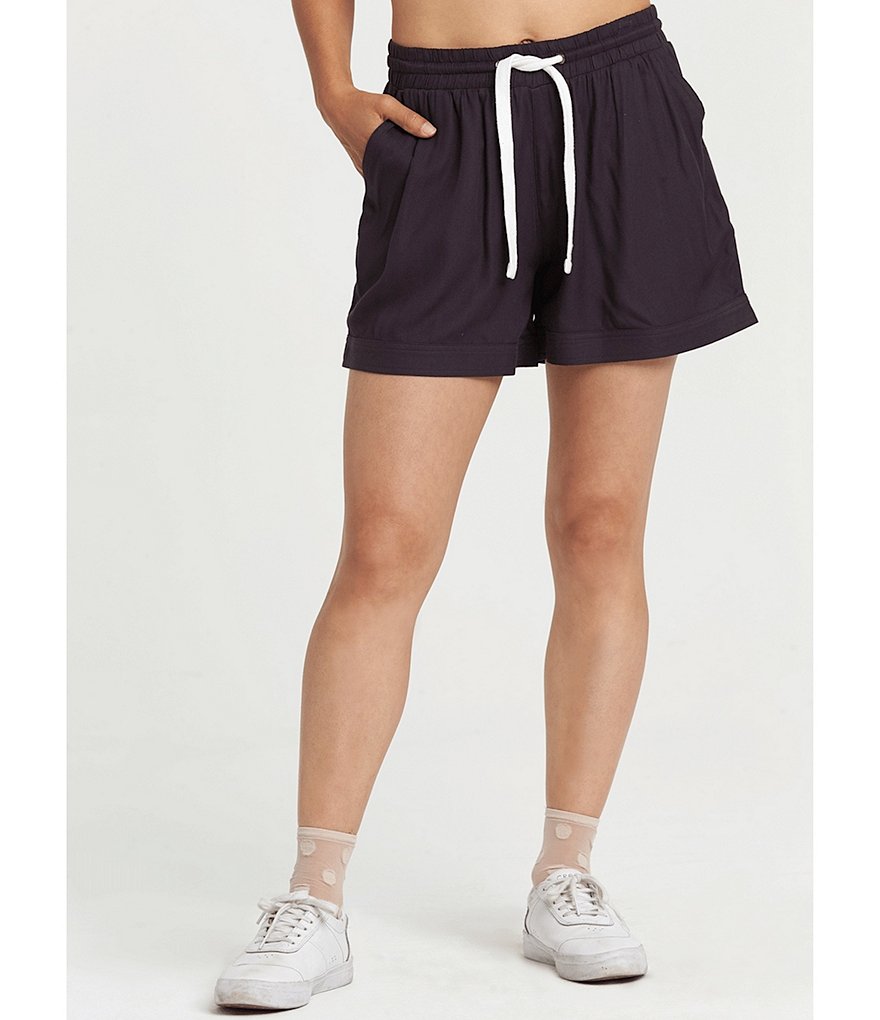 Guess Brynn Tropical Floral Mid Rise Linen Shorts