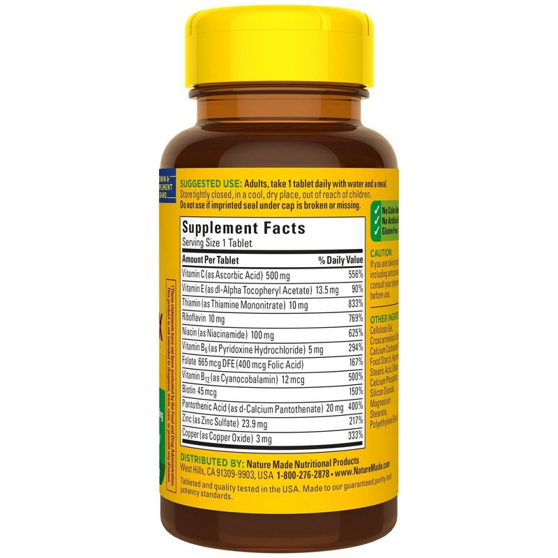 Nature Made Stress B - Complex with Vitamin C and Zinc Tablets - 75ct