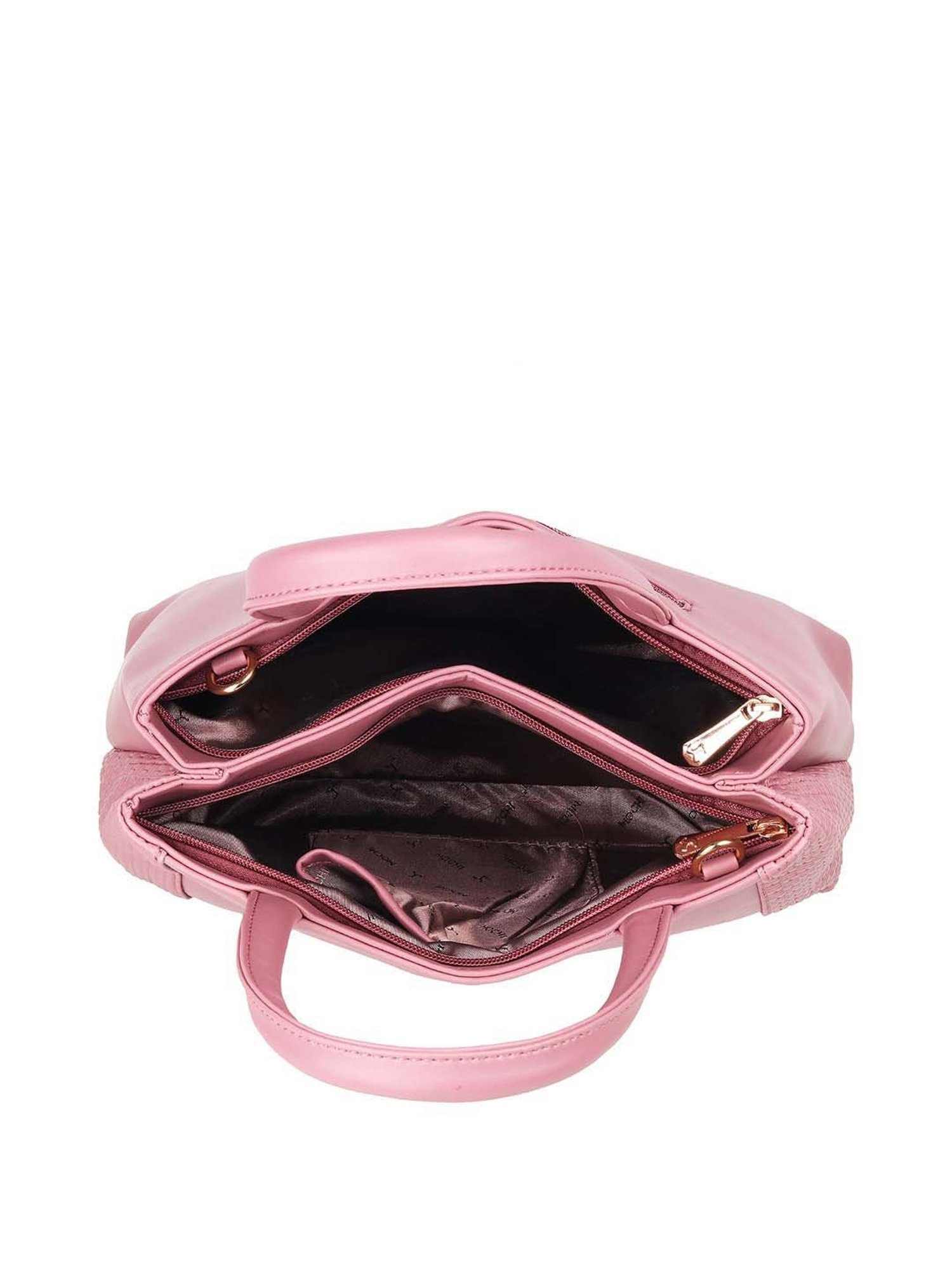 Mochi Pink Textured Medium Handbag