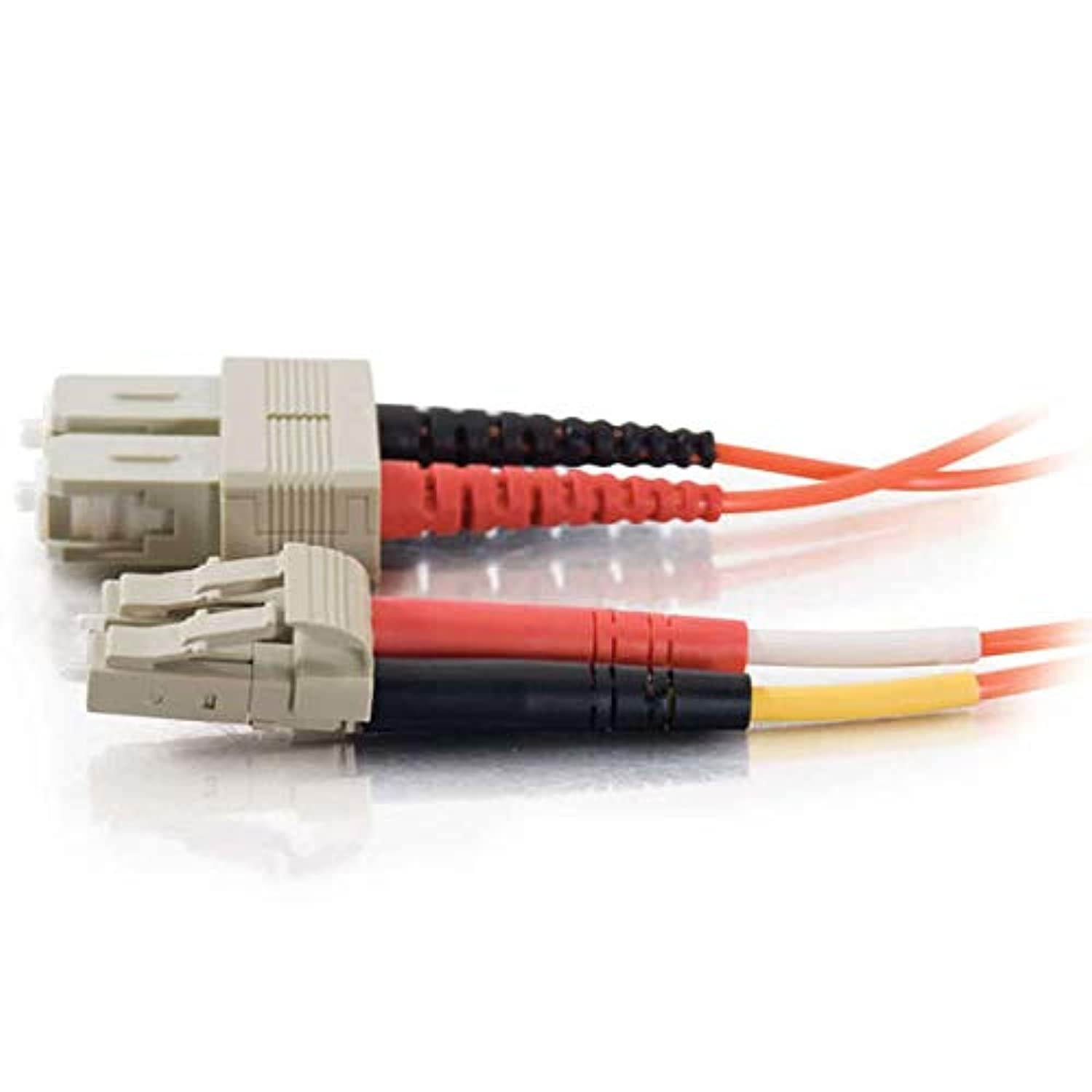 C2G/Cables to Go 37840 LC/SC Plenum-Rated Duplex 50/125 Multimode Fiber Patch Cable (7 Meter, Orange)