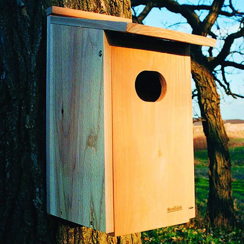Woodlink WD1 Wood Duck Hanging Nesting House Box with 4 x 3-Inch Oval Entrance Hole for Marshlands