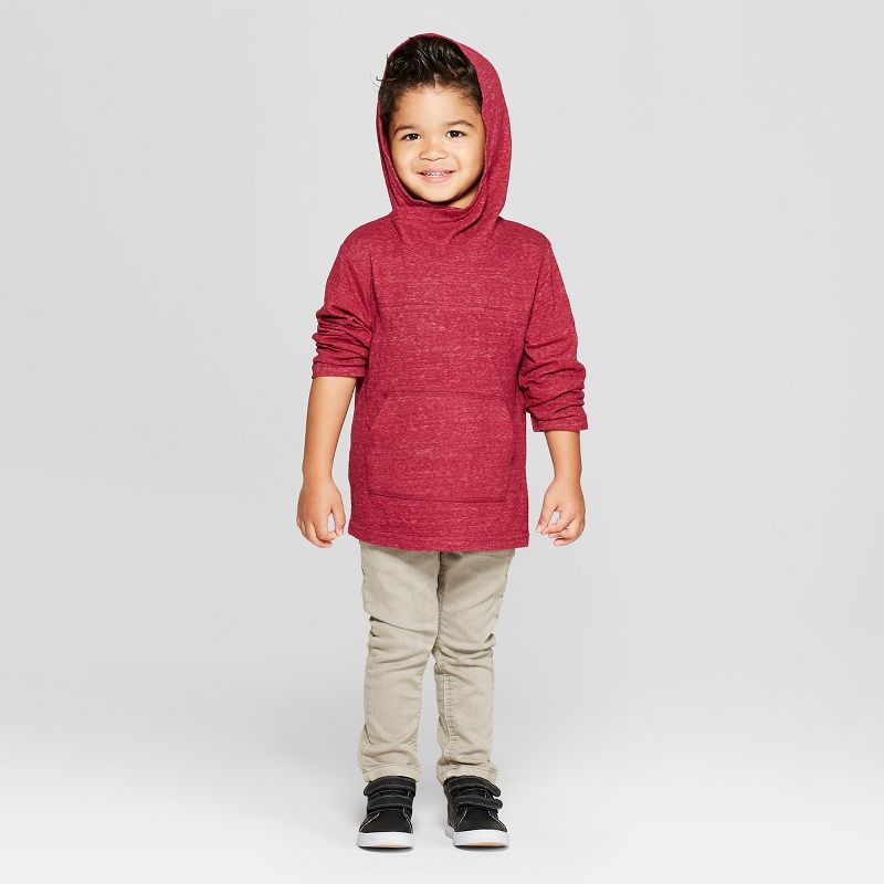 Toddler Boys' Shawl Hoodie Sweatshirt - Cat & Jack™ Red 12M