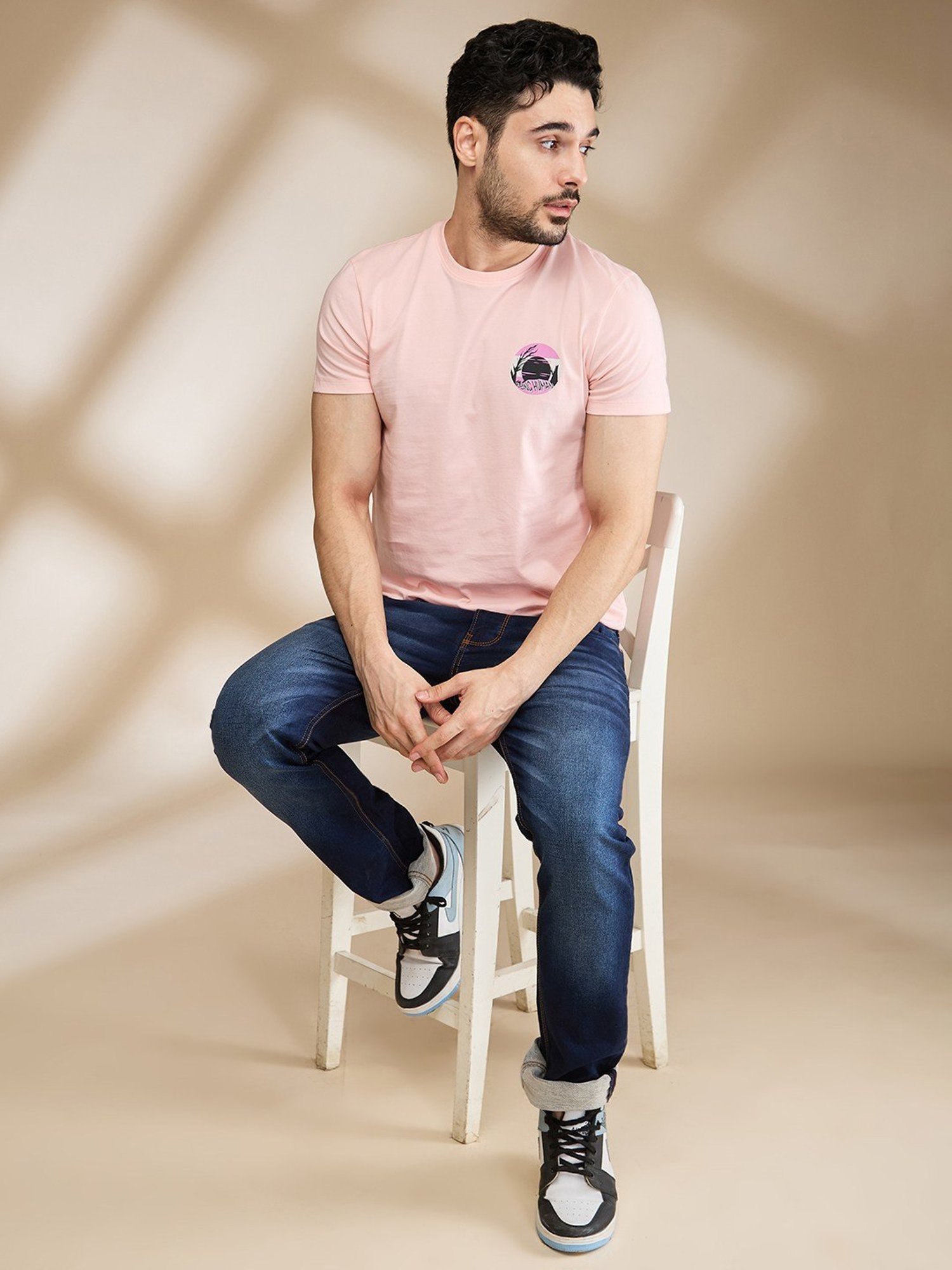 Being Human Cream Regular Fit T-Shirt