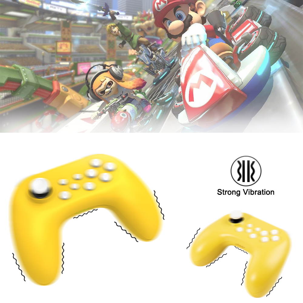 New Nintendo Switch & Switch Lite 3D Joystick Wireless Controller Ergonomic Soft Touch, Yellow