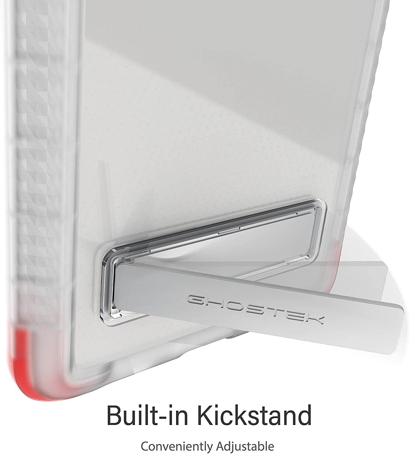 Ghostek Covert LG Velvet Case Clear with Kickstand and Grip Bumper Slim Phone Cover Ultra Thin Shockproof Design Heavy Duty Protection Wireless Charging for 2020 LG Velvet 5G (6.8 Inch) - (Smoke)