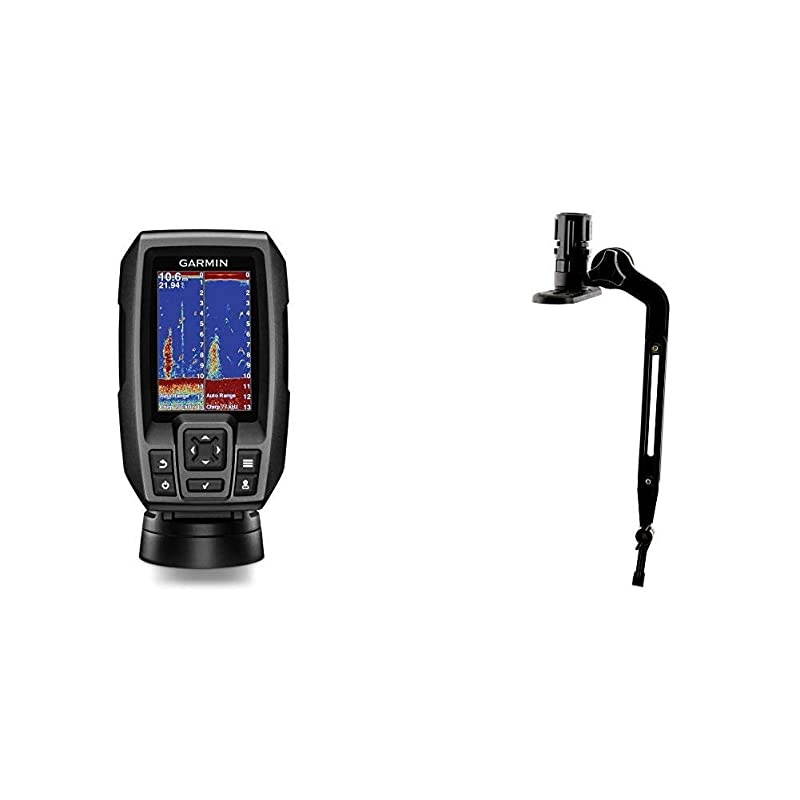Striker 4 with Transducer, 3.5" GPS Fishfinder with Chirp Traditional Transducer Bundle with  010-12441-00 Protective Cover for Striker 4, 4CV (Not Compatible with Plus Models)