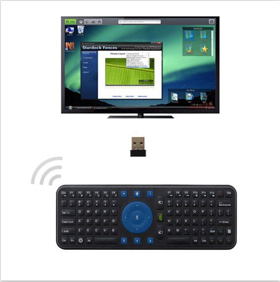 2.4G USB Wireless Keyboard Gyroscope Air Fly Mouse Remote for Android TV Box Mini PC home player game television