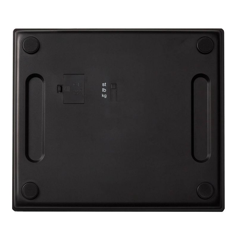 Glass Digital Scale with High Capacity and Wide Platform Wave Design Black/Gray - Taylor