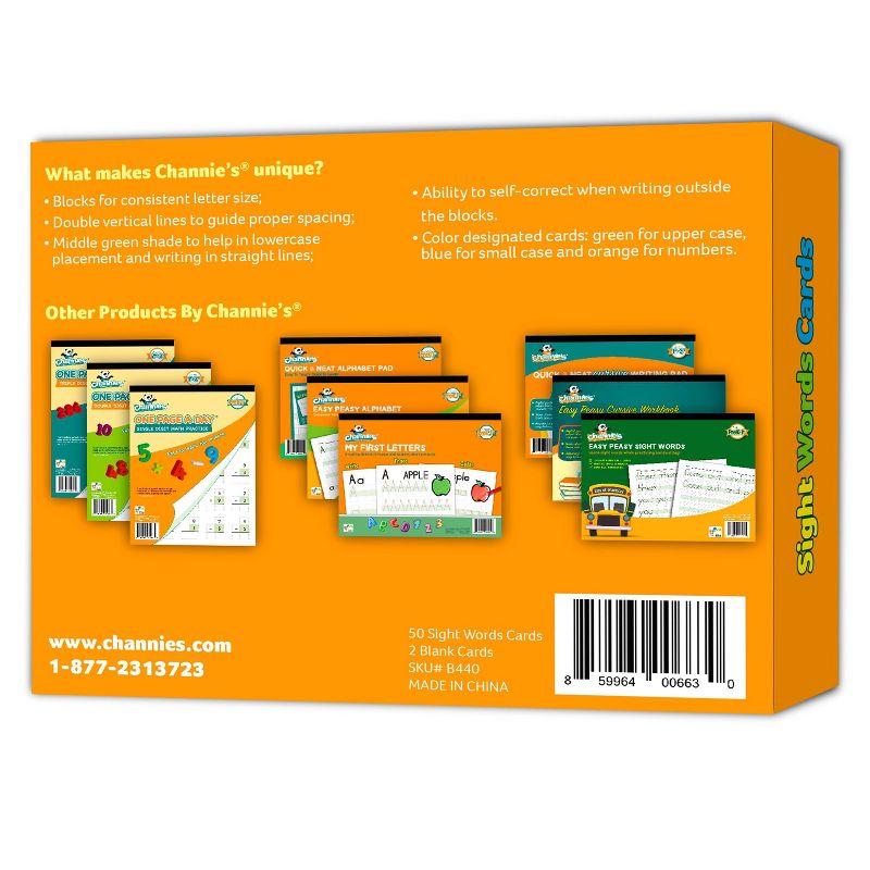 Channie's Dry Erase Sight Words Flash Card