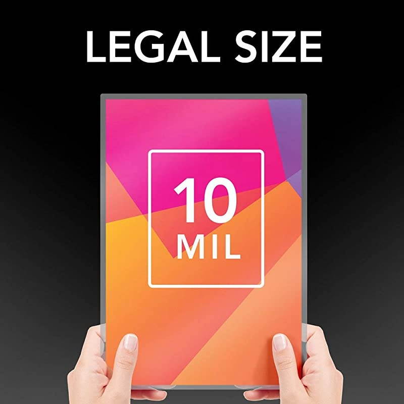 Laminating Sheets Pouches HeatSeal Ultra Clear Legal Size 9x1412 10 Mil 50 Pack 3200413