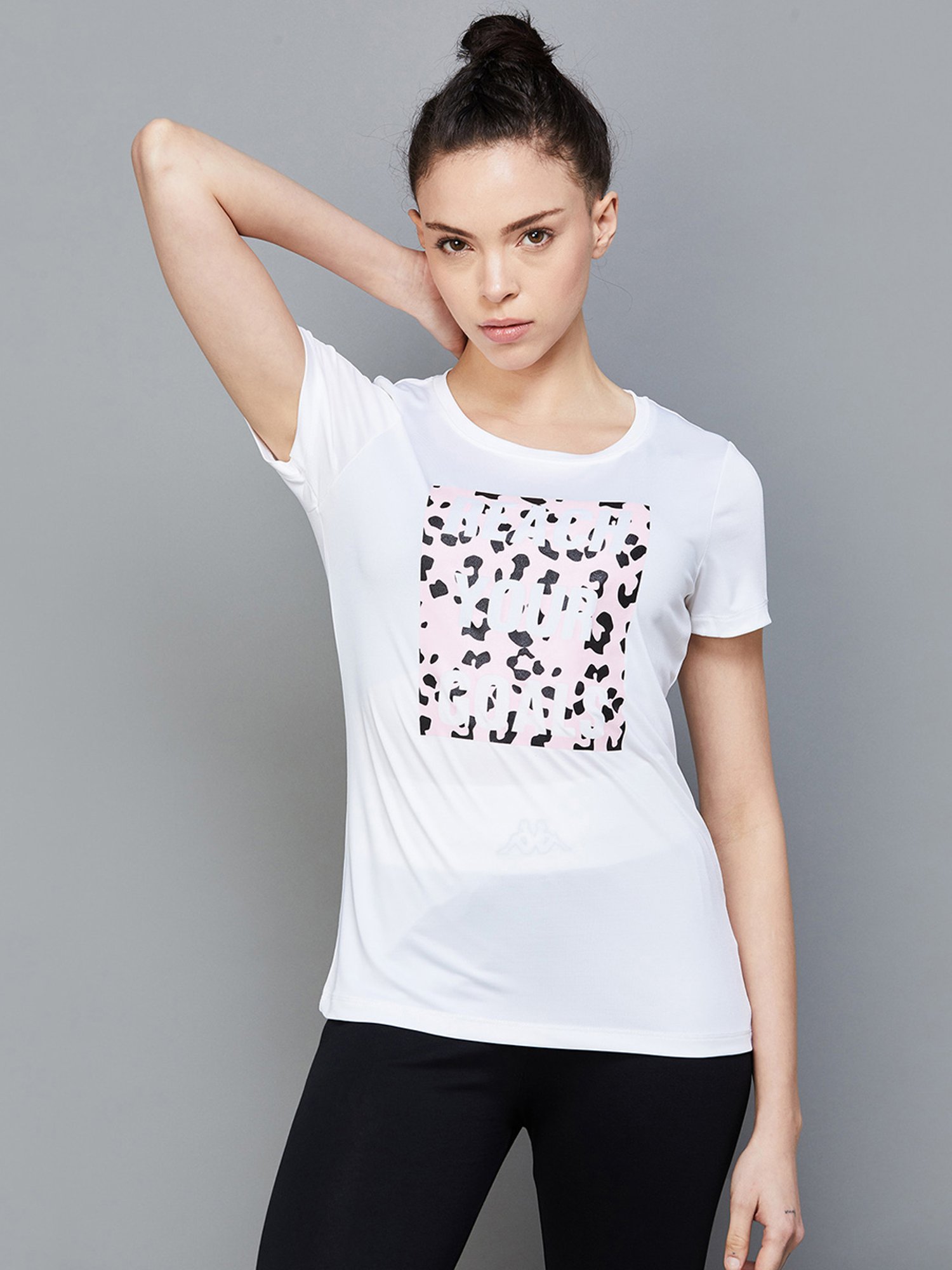 KAPPA White Printed Sports T-Shirt
