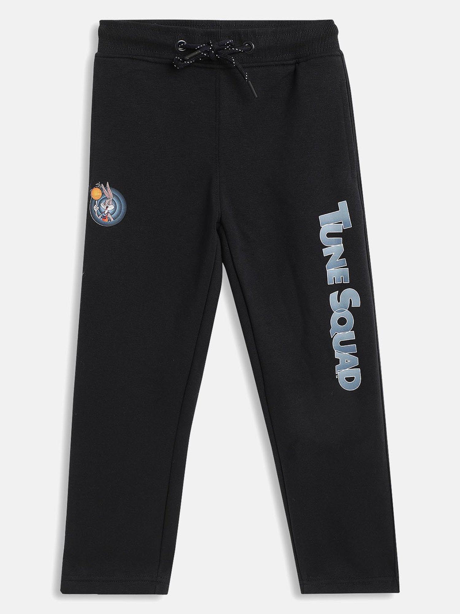 Octave Boys Black Printed Trackpants