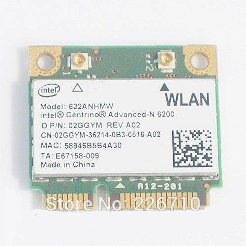 622ANHMW 300Mbps Dual Band 2.4G/5GHZ WIFI Wireless Card Advanced-N 6200 6200AGN Half Mini PCI-E for Dell Centrino Toshiba Acer