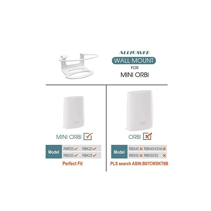 Compatible Wall Mount Netgear Orbi Sturdy Metal Made Mount Stand Holder Compatible Orbi WiFi Router RBR20 RBS20 RBK20 RBK23 Tri Band Home WiFi Router Mini orbi 2pcs