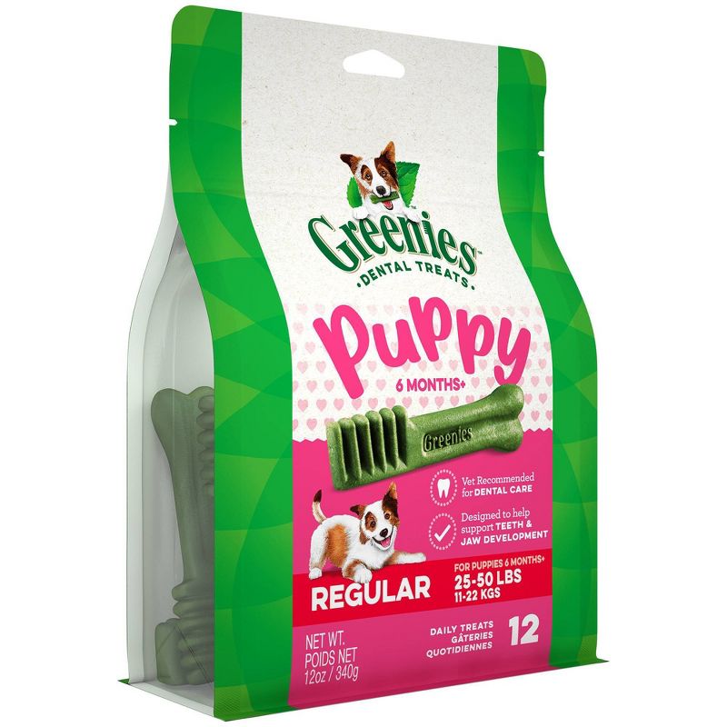 Greenies Puppy Regular Chicken Dental Dog Treats - 12ct