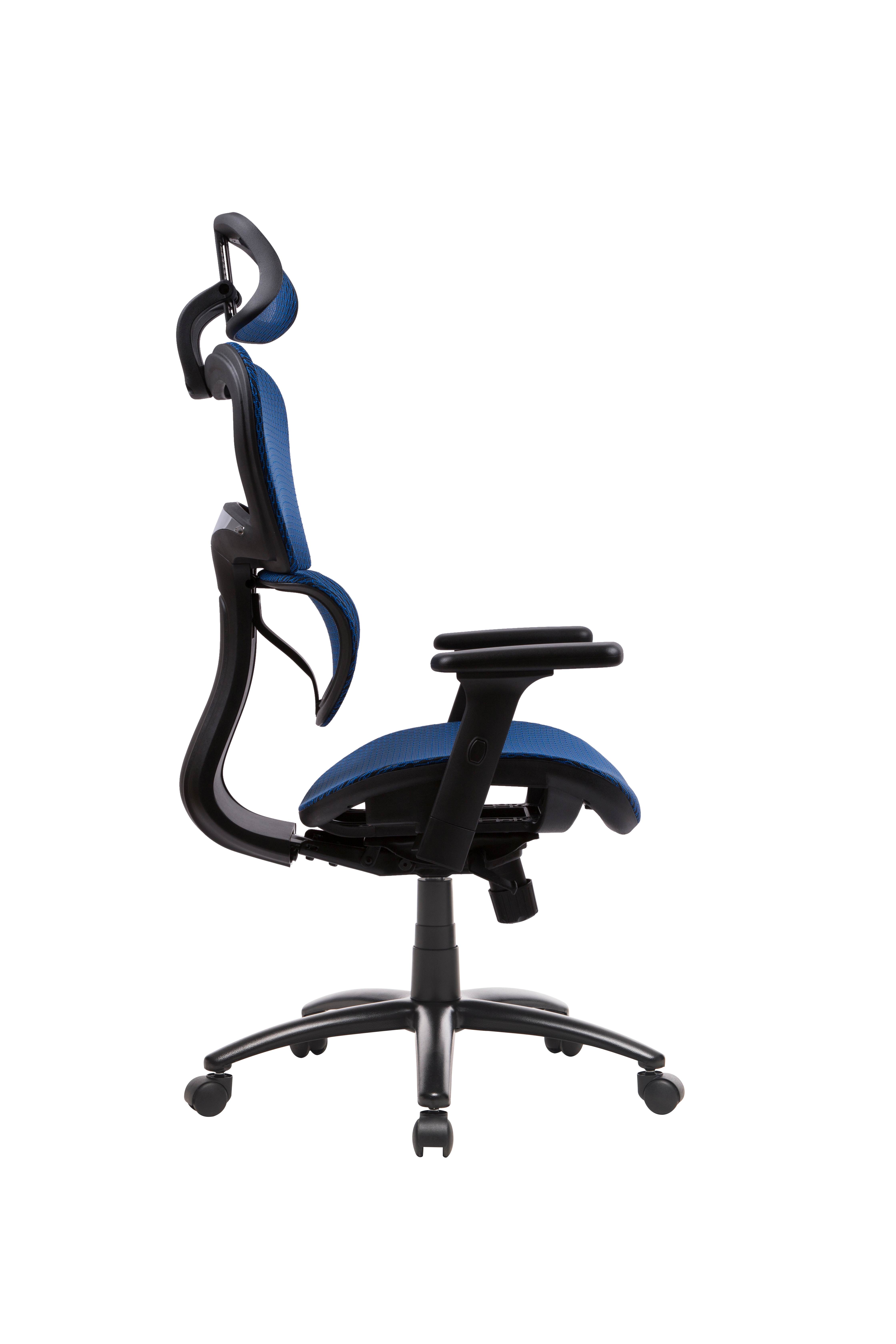 Ergonomic office chair mesh chair computer chair connected chair with adjustable headrest and armrests high back chair