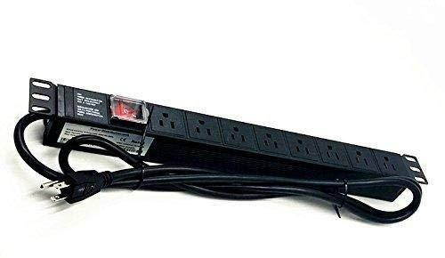 1U Rack Mount Distribution Power Unit-8 Outlet 15A PDU with Switch