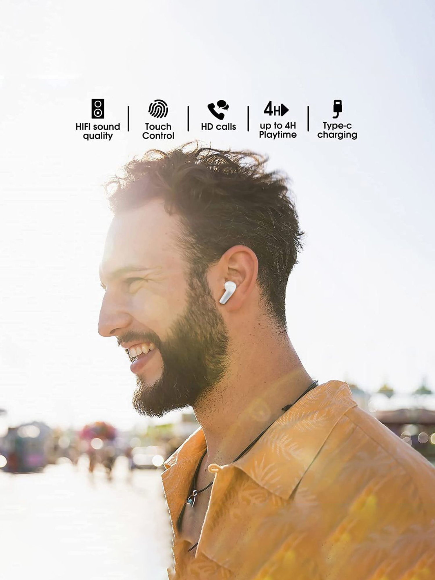 Zoook Mystique Bluetooth Truly Wireless in Ear Earbuds with Mic (White)