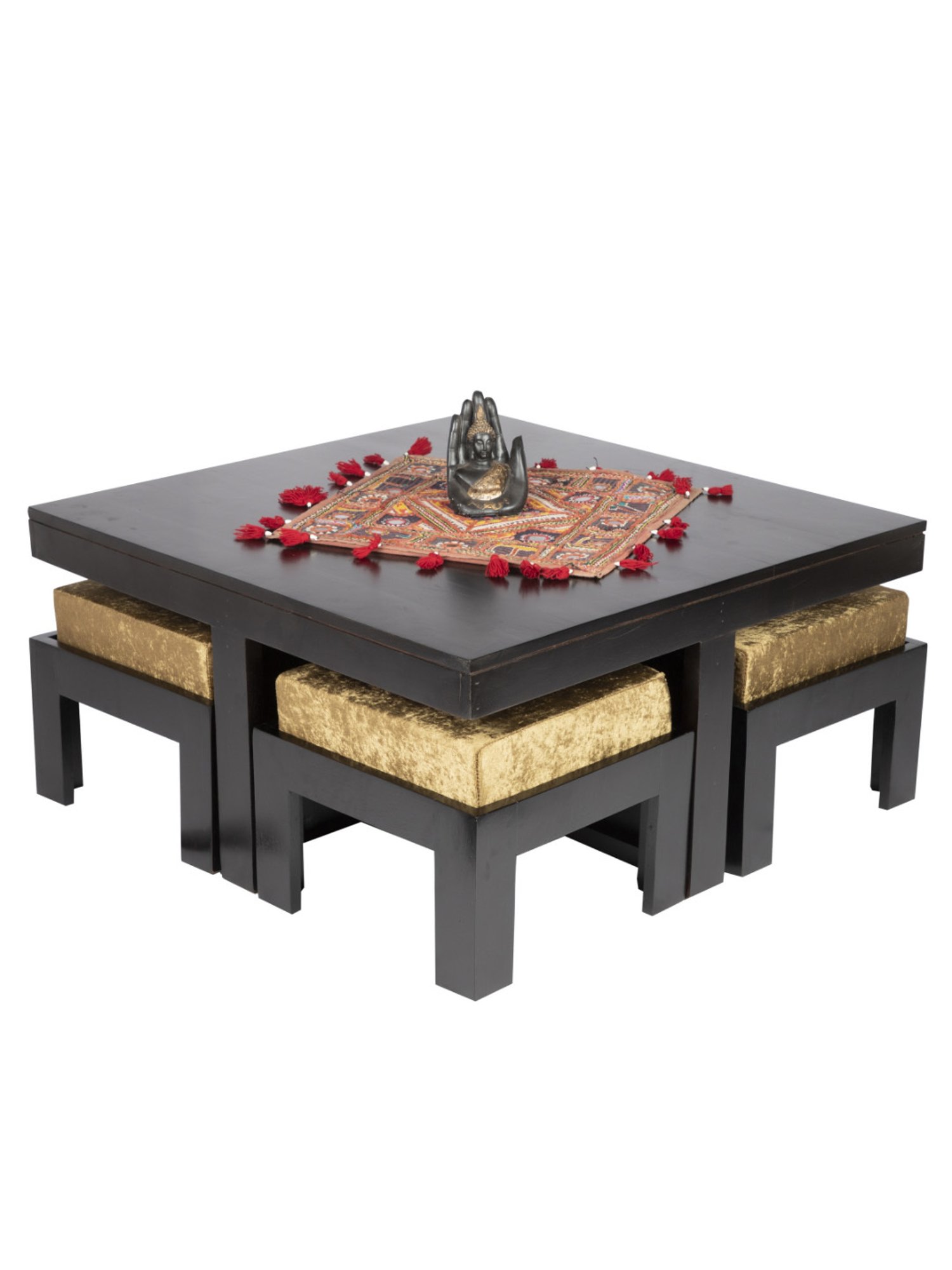 Glass Oval Living Room Metal Coffee Table - Saracina Home