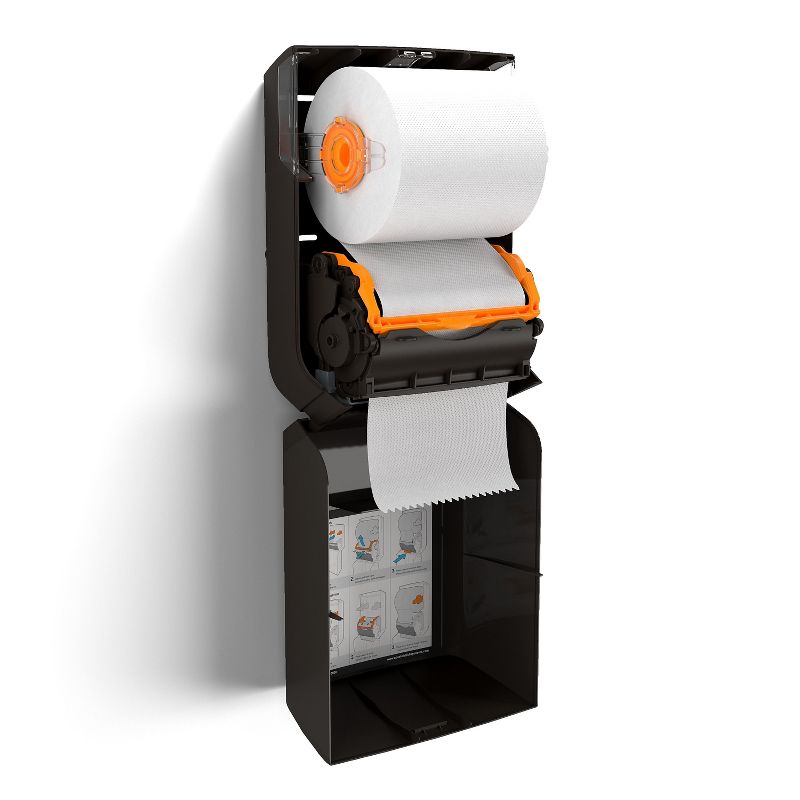 COASTWIDE Auto-Cut Hardwound Paper Towel Dispenser, Black CWJMHT-B-CC
