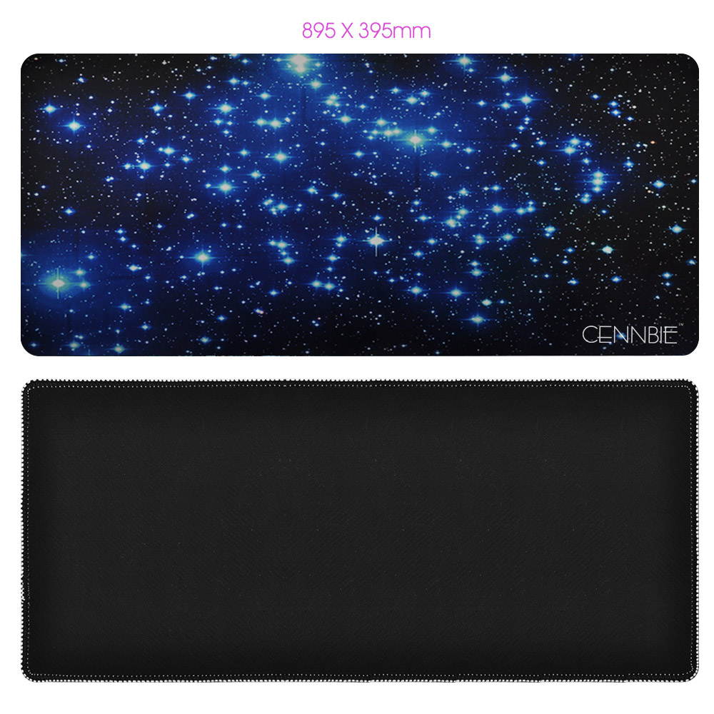 Cennbie Galaxy Extra Large XXL Gaming Mousepad Non-Slip Rubber Oblong MousePad for Computer Desk Stationery Accessories 35.4 x 15.5in