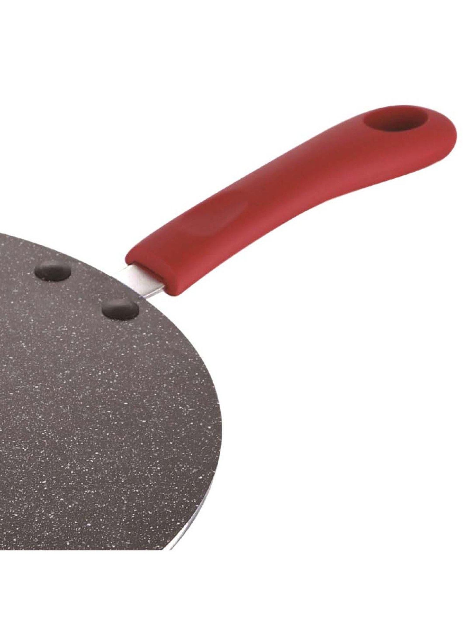 Bergner Bellini Plus Red Pressed Aluminium 32 cm Diameter Flat Tawa - Set of 1