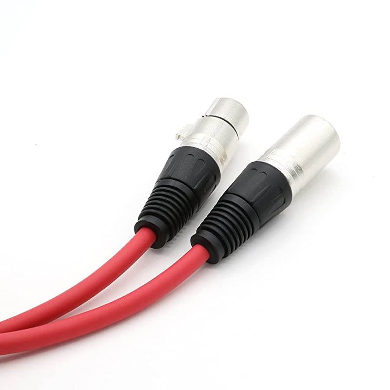 20m Patch Snake Cord Low Z Speaker Sound Cable 3 Pin XLR Male to XLR Female Microphone Cable for Recording Stage DJ Pro Studio Broadcast 66 FeetRed