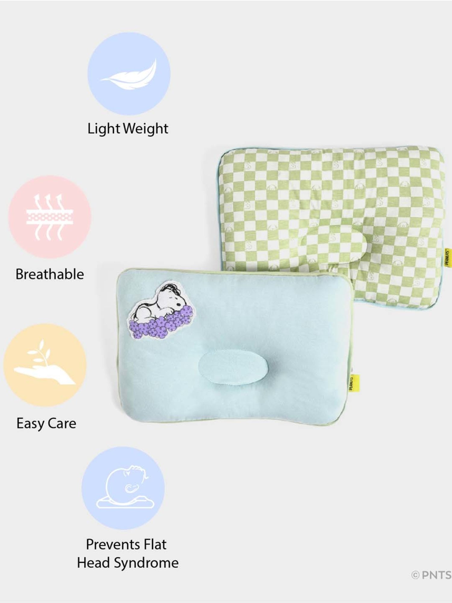 The White Willow White Infant Head Support Pillow - Set of 1