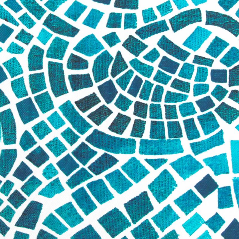 20" x 20" Mosaic Square Patio Throw Pillow Blue - New York Botanical Garden