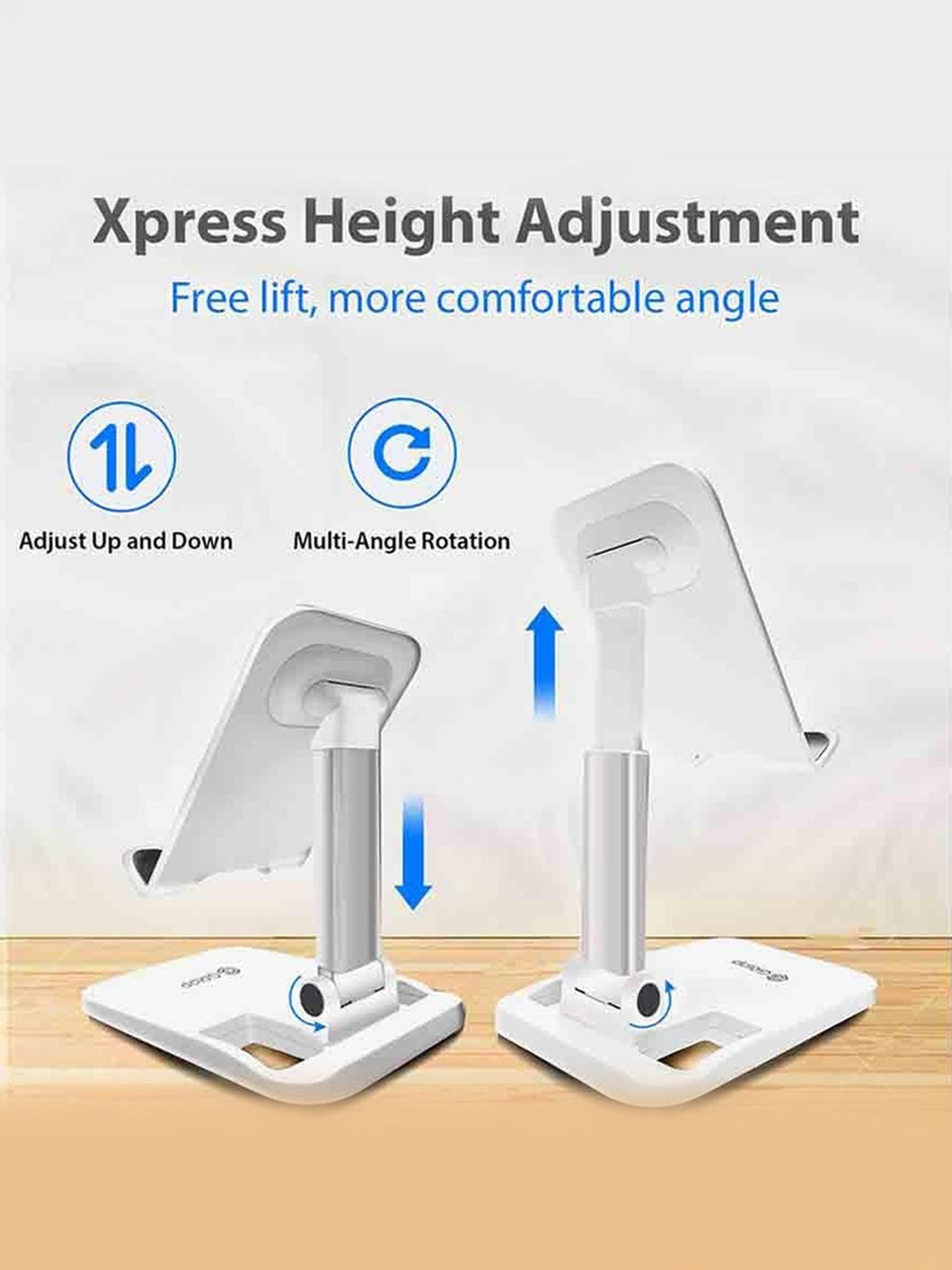 Gripp Magic Stand Compatible For All Mobile Phones Devices (White)