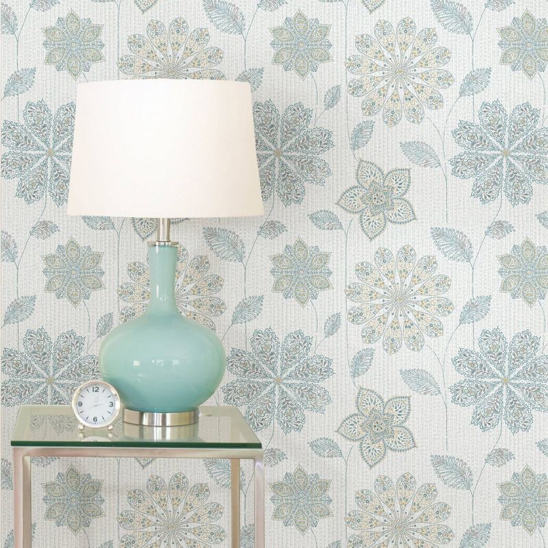 NuWallpaper Gypsy Floral Peel & Stick Wallpaper Blue