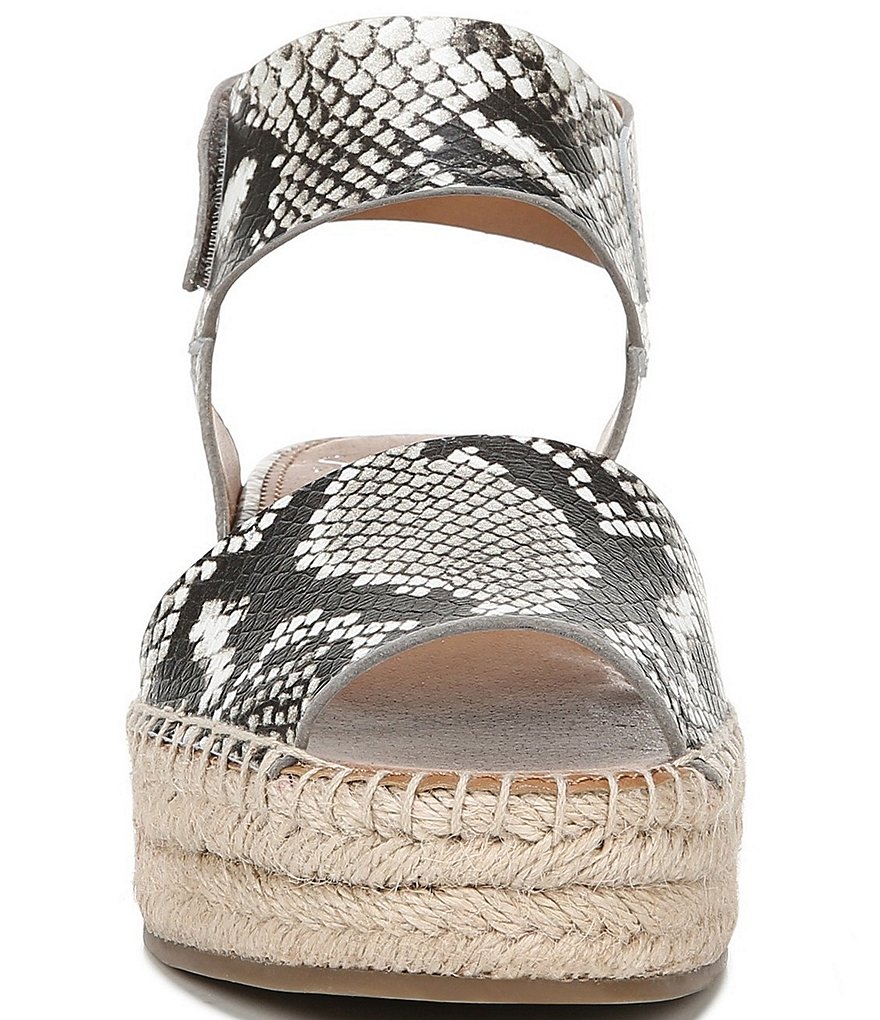 Sarto by Franco Sarto Oak Snake Print Leather Espadrille Wedges