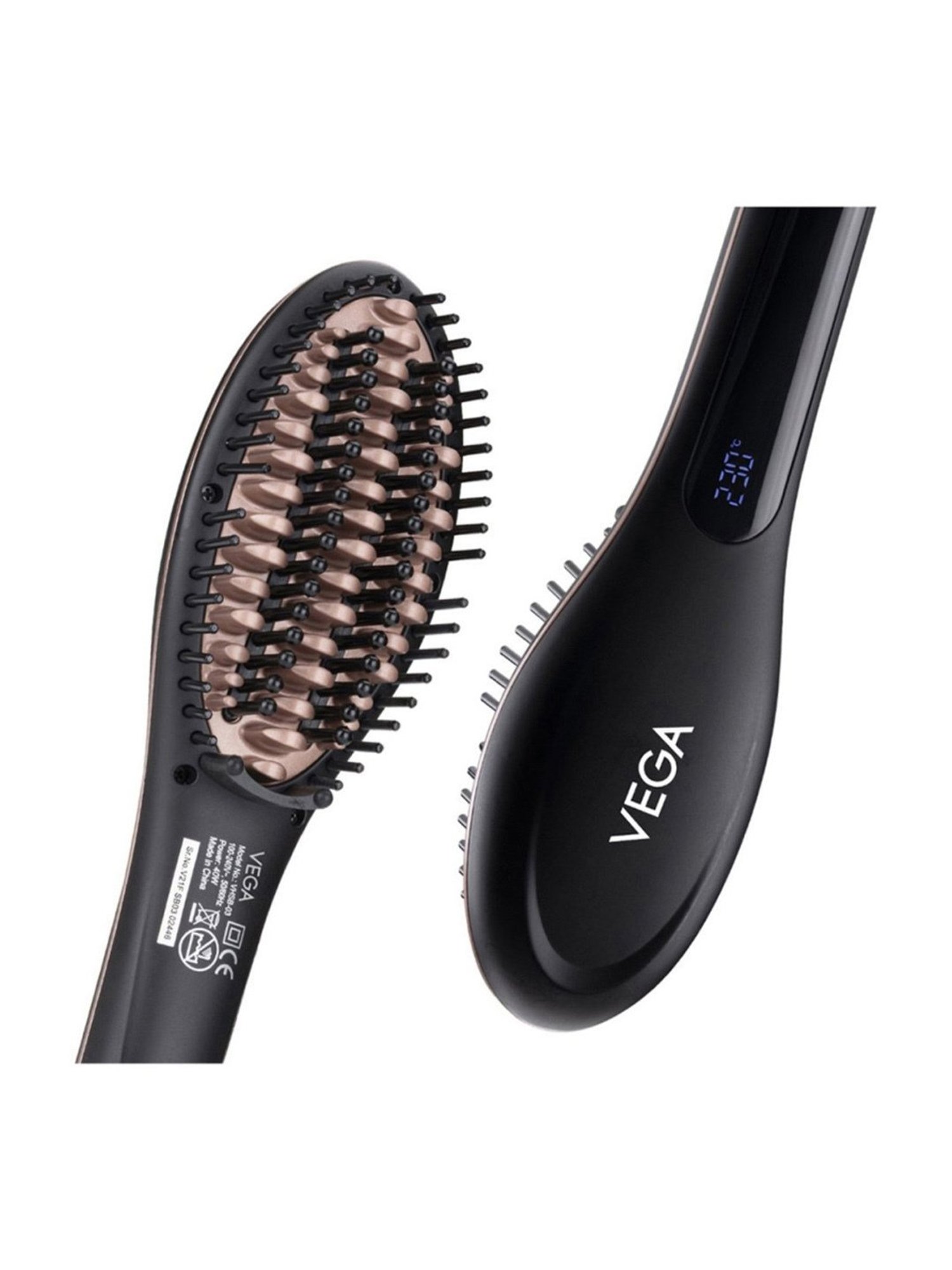 Vega X-Star Hair Straightening Brush With Thermo Protect Technology & Temperature Settings (VHSB-03)