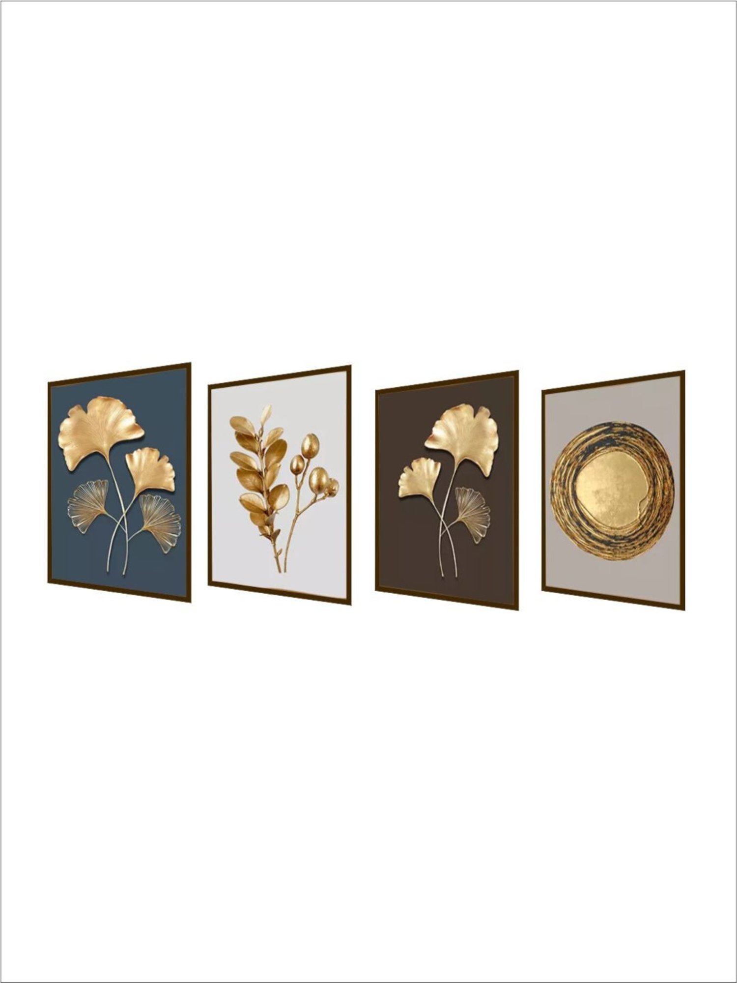The Art House Abstract Multicolor Canvas Wall Painting - Set of 4
