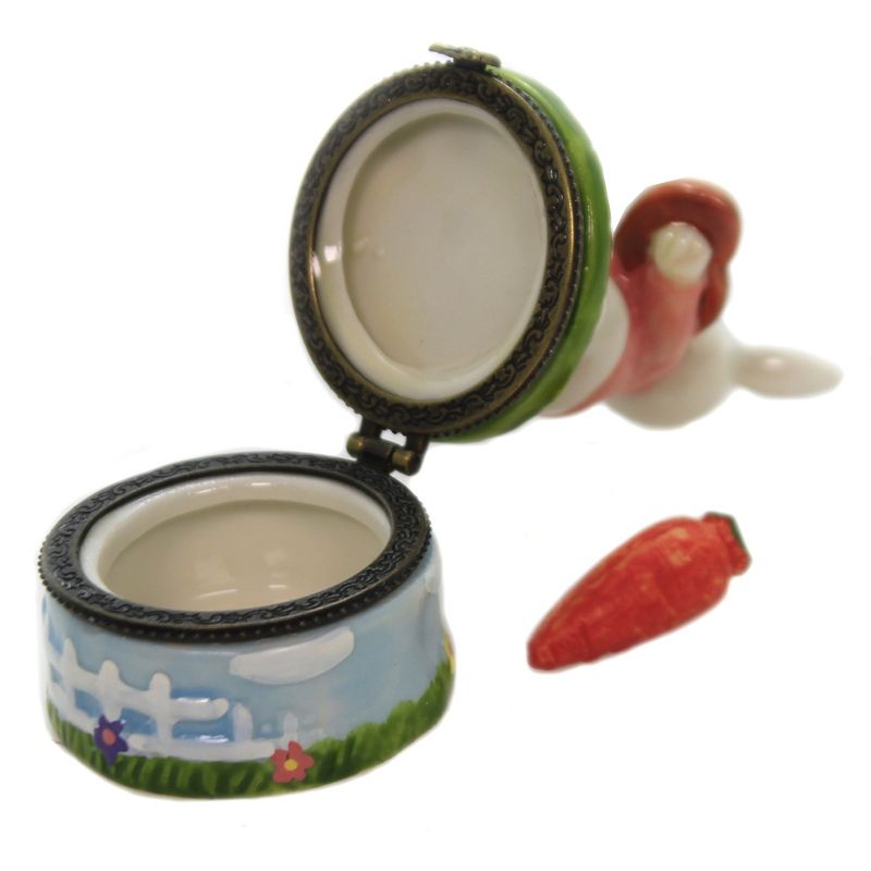 Hinged Trinket Box 3.5" Bunny Painting Hinged Box Keepsake Treasure Easter Artist  -  Decorative Figurines