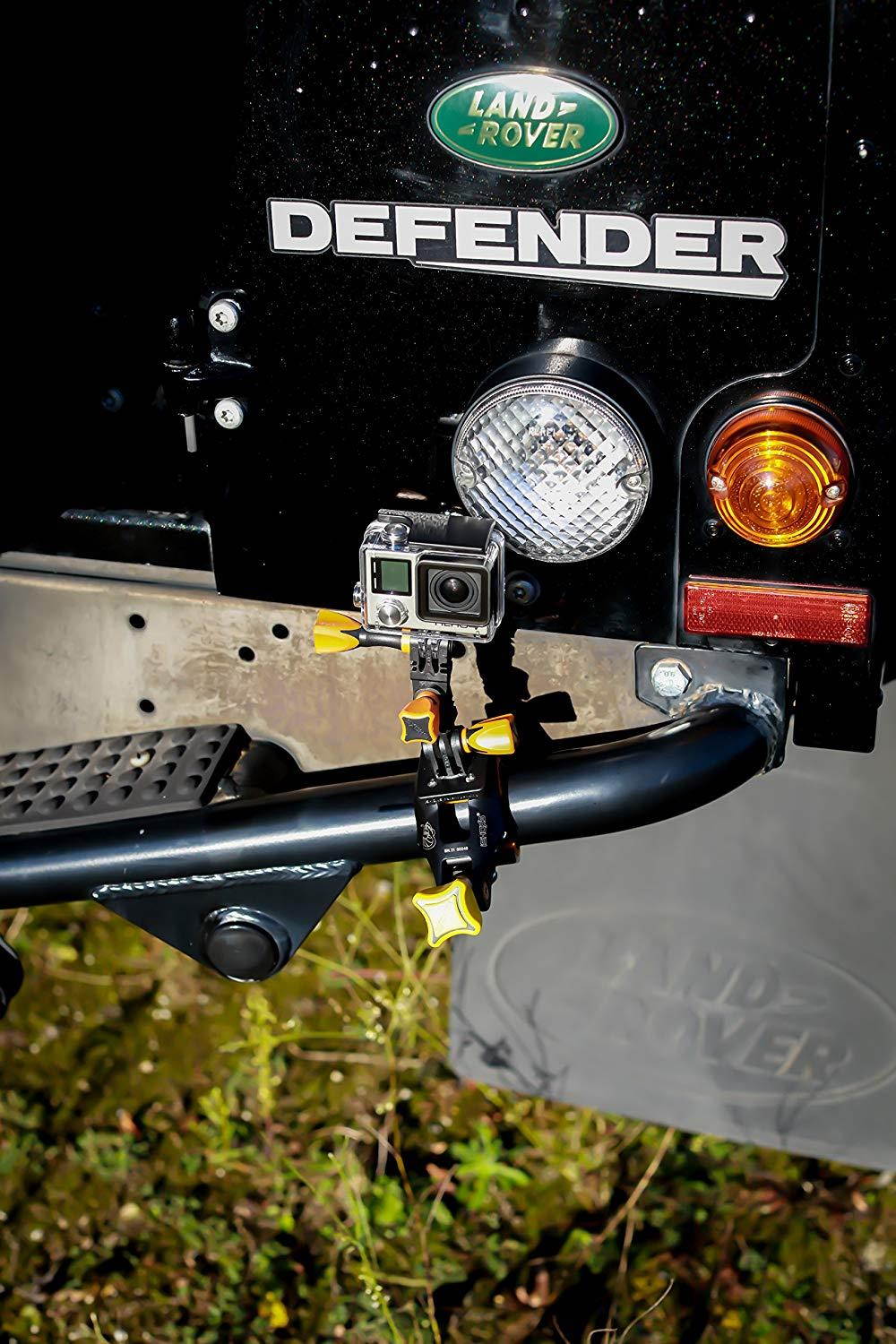 iSHOXS Cobra, 6061 Aluminum die-cast Universal Sport and Action Cam Mount with a Large Clamping Range of 16-50 mm with an Open C Construction for mounting Even in Difficult to Reach Places