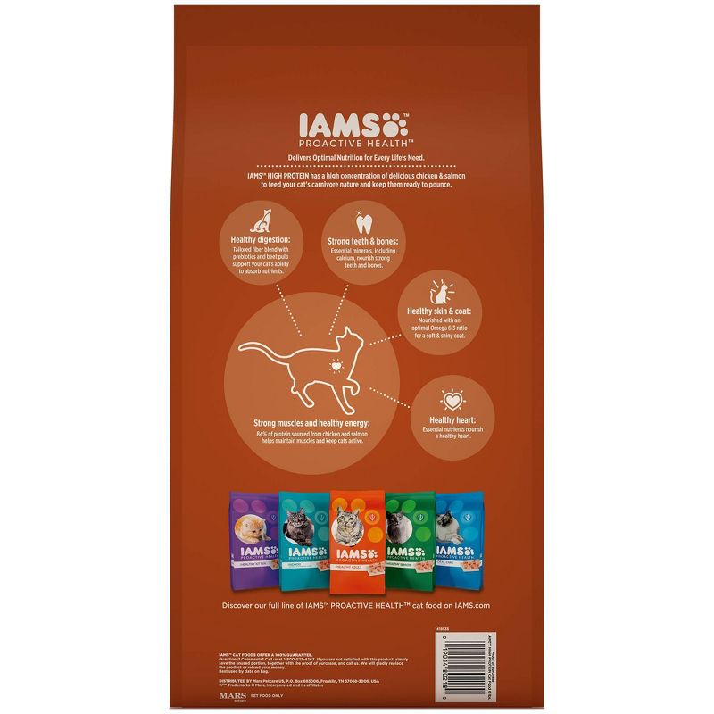 Iams Proactive Health High Protein Chicken & Salmon Recipe Adult Premium Dry Cat Food - 6lbs