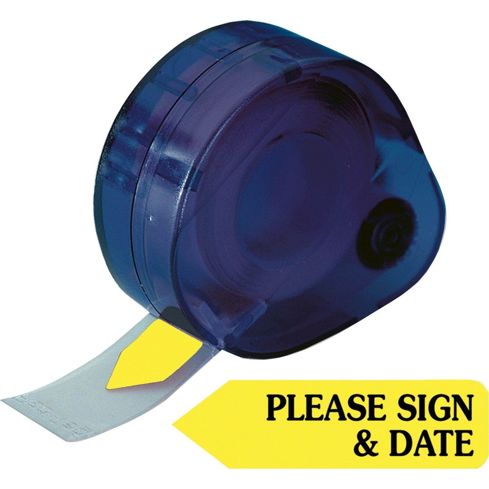 Redi-tag Please Sign & Date Arrow Tag - Removable, Self-adhesive - 1.88" X 0.56"