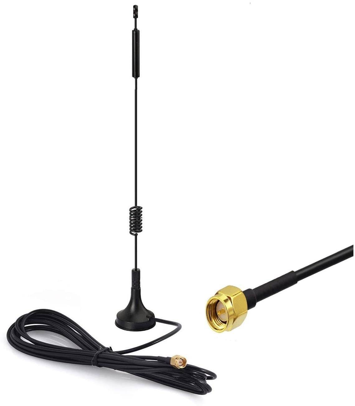 PGTC Dual Band WiFi 2.4GHz 5GHz 5.8GHz 12dBi Magnetic Base SMA Male Antenna for Wireless Vedio Security Camera Surveillance Recorder Vehicle Truck Trailer Rear View Backup Camera Reversing Monitor (1)