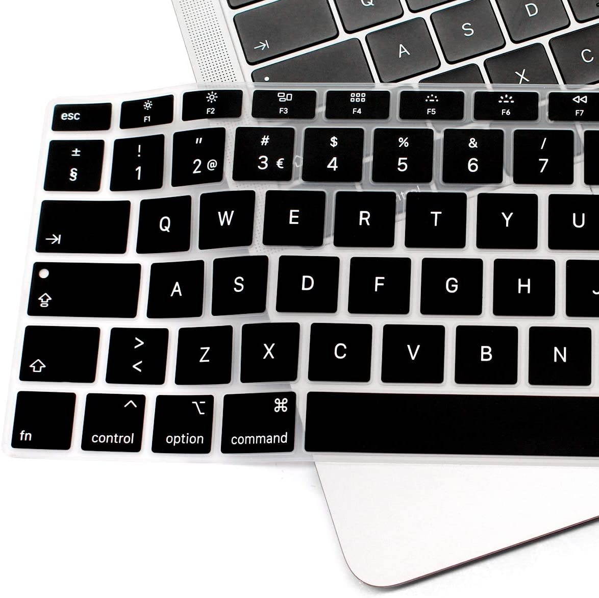 HRH Portuguese Language Silicone Keyboard Cover Skin for MacBook Newest Air 13 Inch 2018 Release A1932 with Retina Display and Touch ID,European Layout