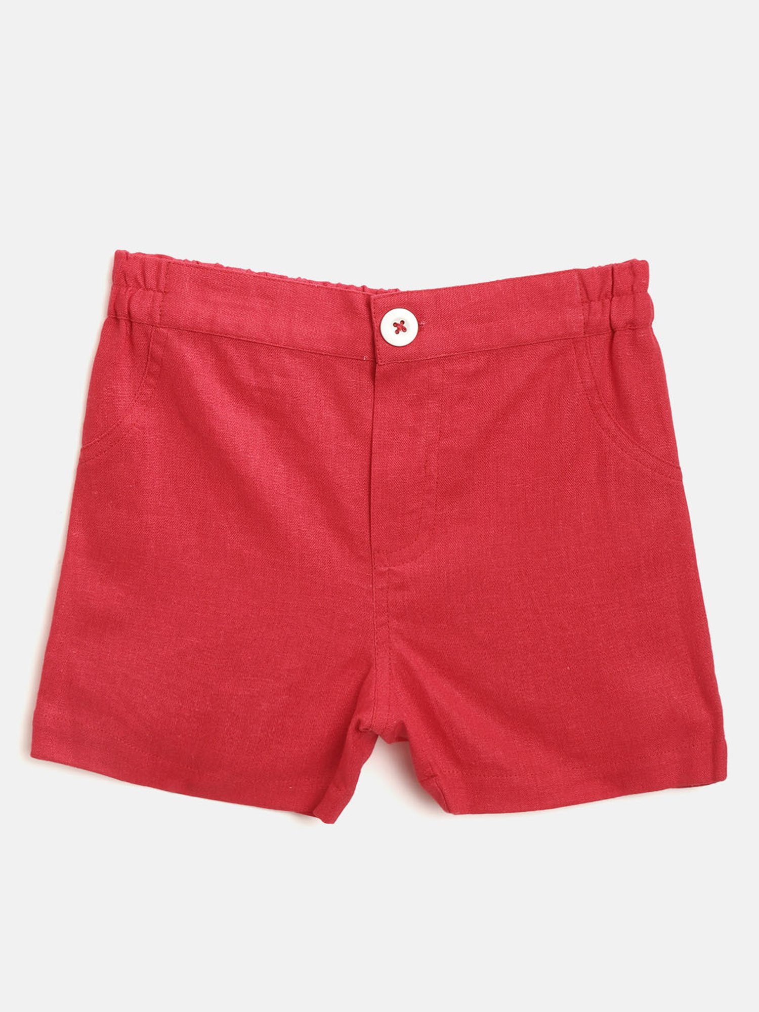 Nauti Nati Kids Blue & Red Printed Shirt, Shorts with Bow