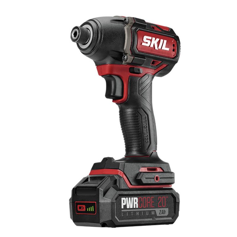 Skil ID573902 PWRCore 20 20V Brushless Lithium-Ion Hex 1/4 in. Cordless Impact Driver Kit (2 Ah)