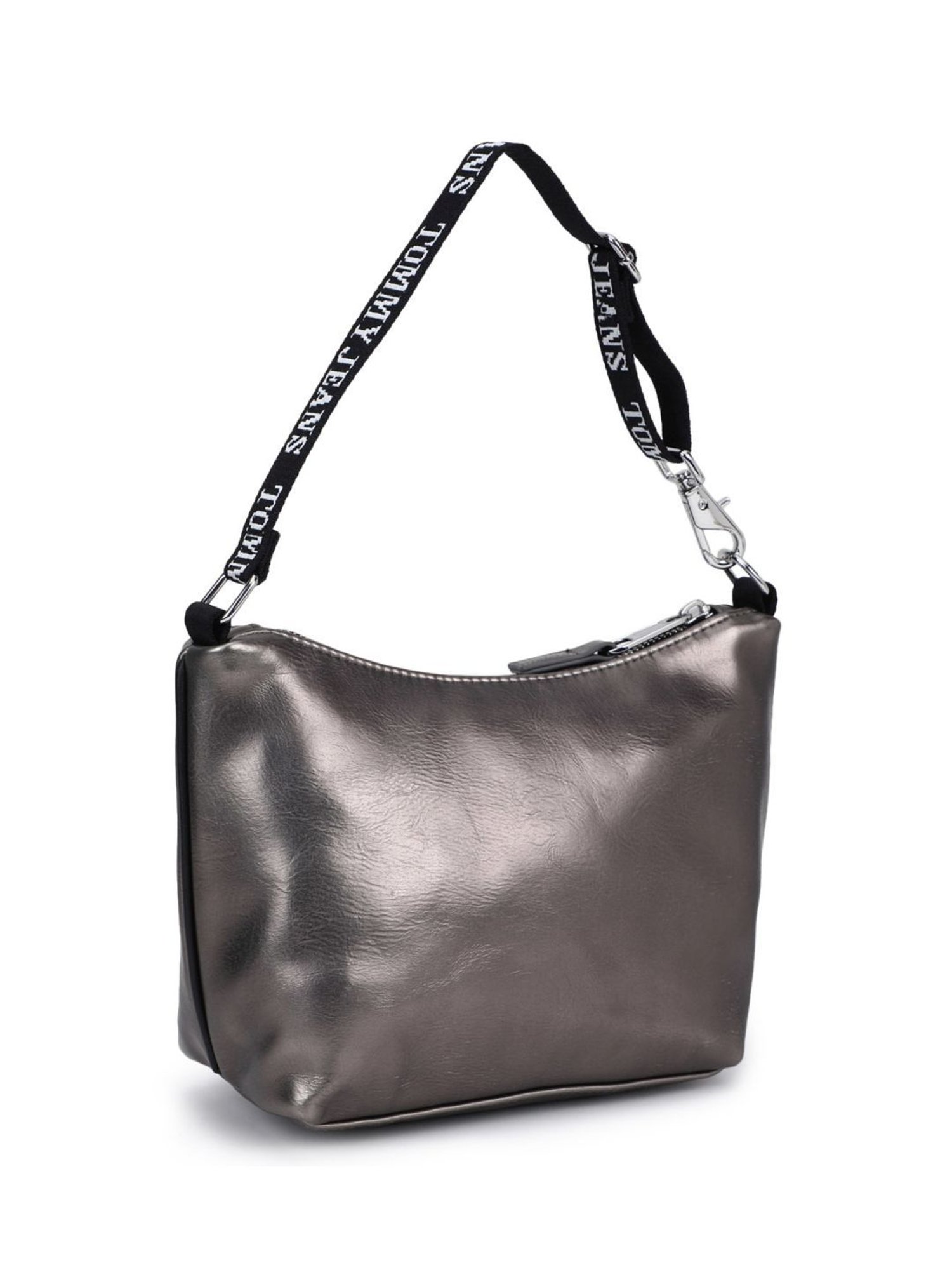 TOMMY HILFIGER Gunmetal Heritage Medium Shoulder Bag