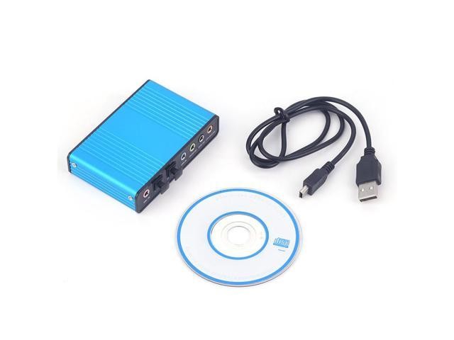 Black External Sound Card USB 6 Channel 5.1 / 7.1 Surround Adapter Audio USB 2.0 Optical Sound Card Adapter for PC Laptop Desktop