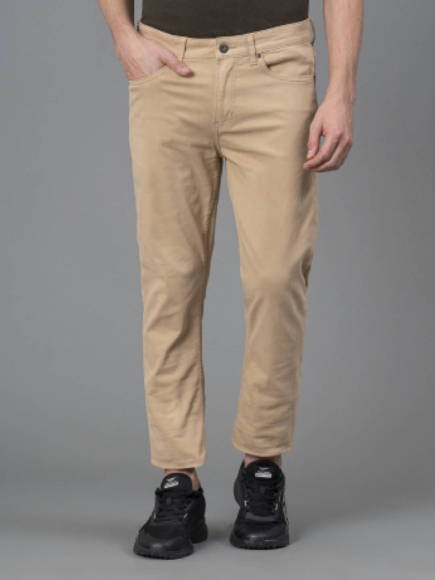 Red Tape Beige Skinny Fit Jeans