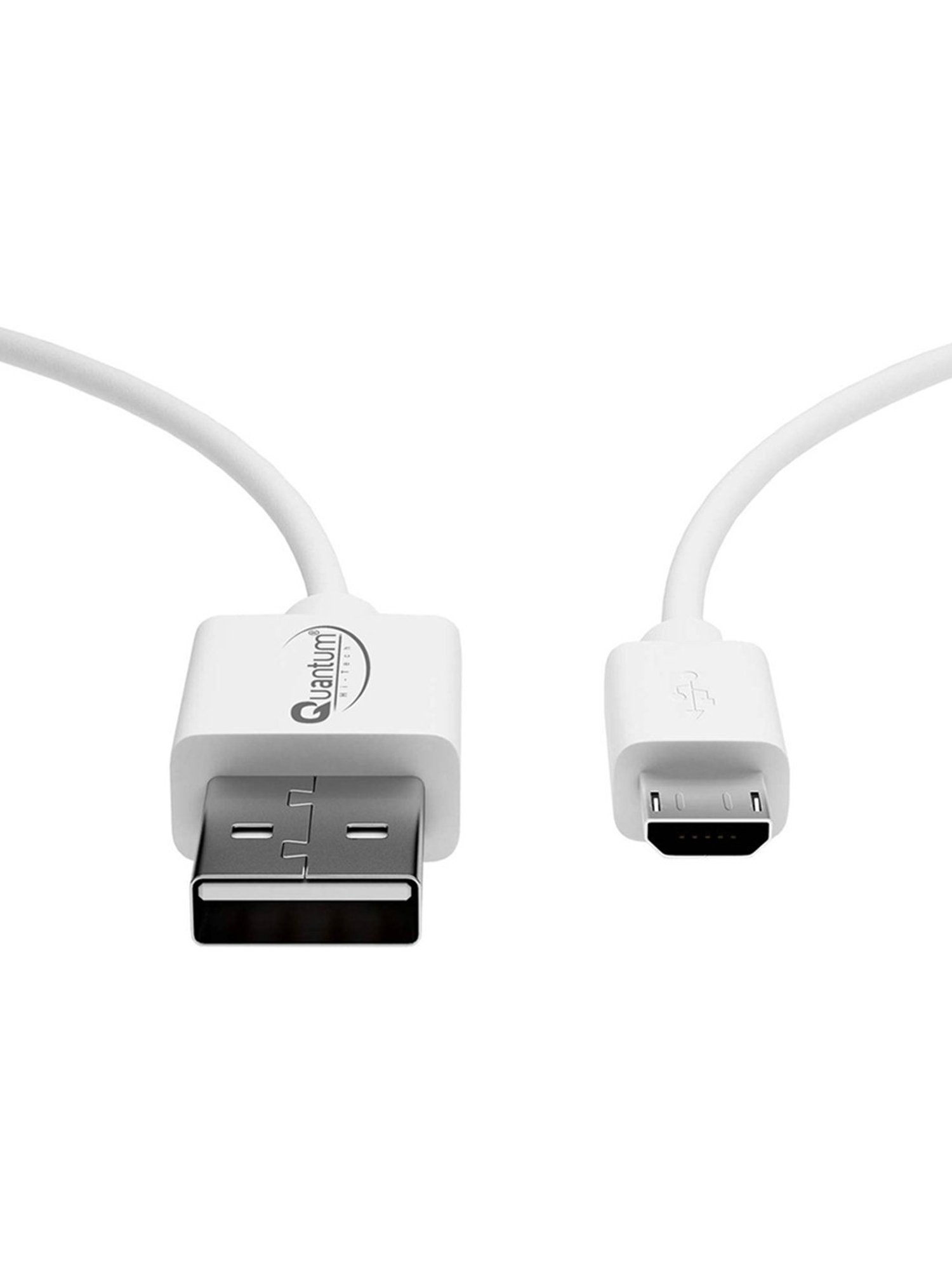 Quantum 1M Micro USB Cable with Copper Braiding (White)