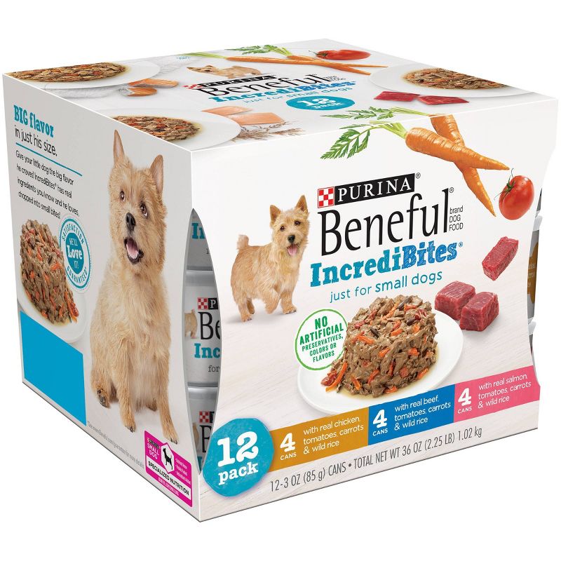 Blue Buffalo Delights Grain Free Paté Small Breed Wet Dog Food Top Sirloin & Grilled Chicken Flavors - 3.5oz/12ct Variety Pack