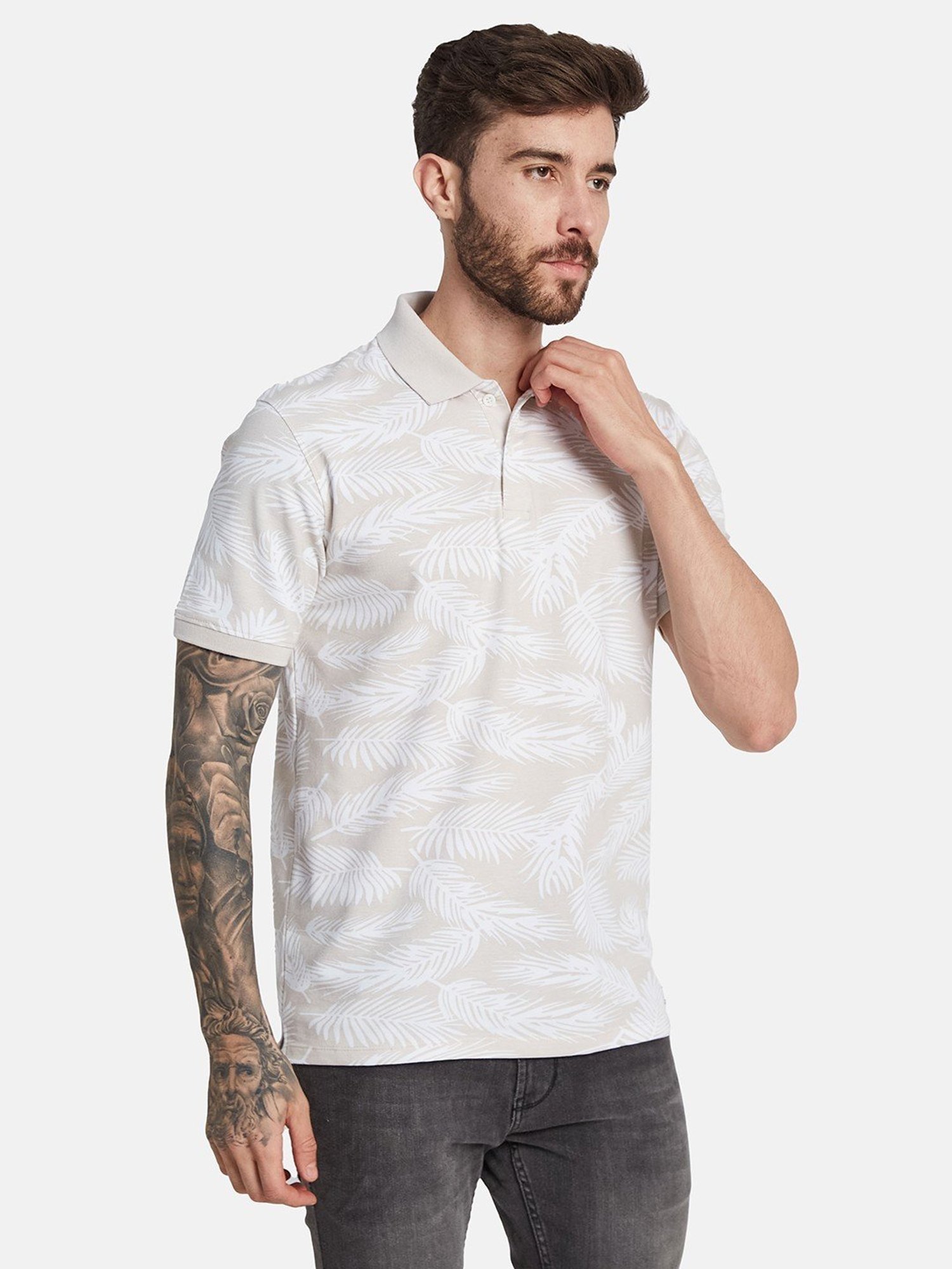 Octave Mastic Regular Fit Printed Polo T-Shirt